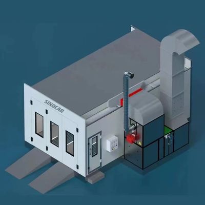 2 Stage Car Spray Booth Auto Paint Automotive Paint Booth 7.9m With Fire Resistant Wall