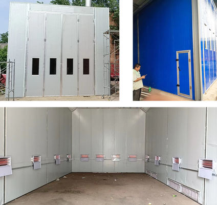 Custom 15M Explosion Proof Paint Booth Truck Polishing Paint Booth With Baking Oven