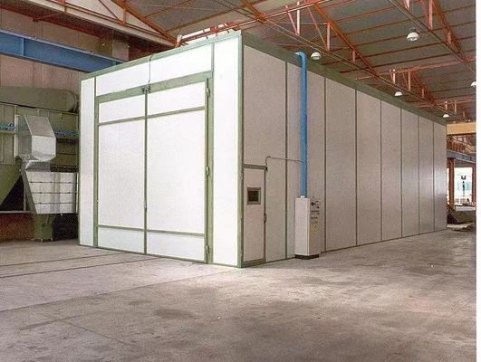 Four Sheetmetal Front Door Bus Spray Booth With High Capacity Intake Fan