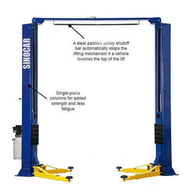 Clear Floor 2 Post Car Lift 4000kg Garage Lifting Equipment
