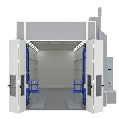 48pieces LED Lighting Bus Spray Booth with Front Door and Safety Door