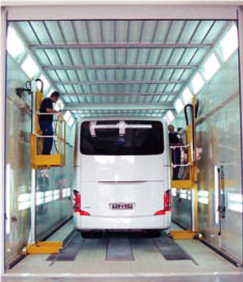 Customized Bus Spray Booth with Powerful Fan Front Doors With Glass